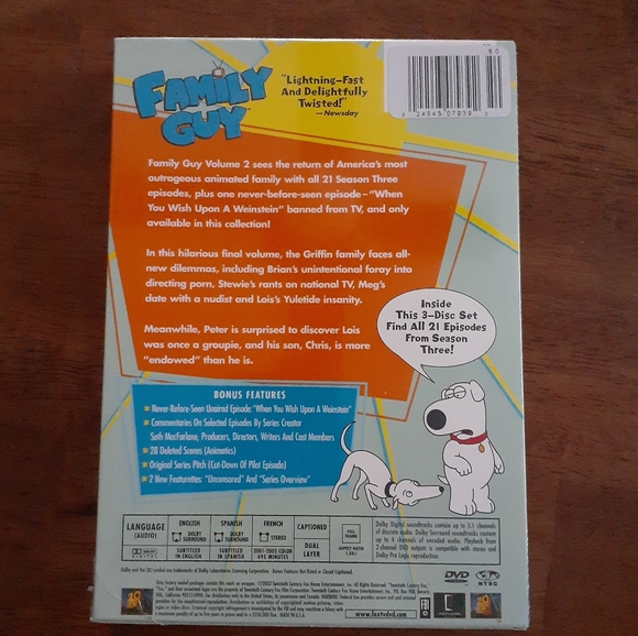 Family Guy Season 3 Volume Two DVD Set NEW - Picture 2 of 2
